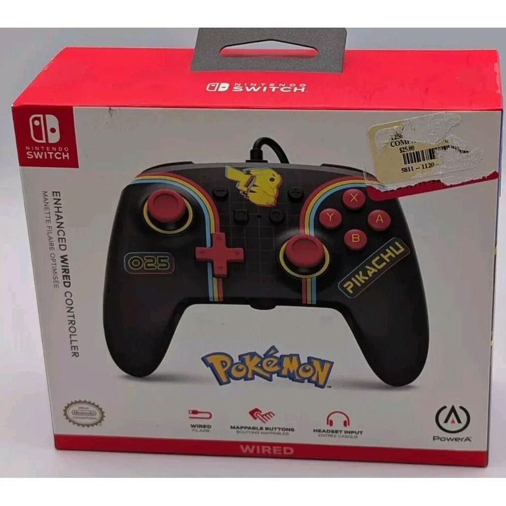 Pokemon: Pikachu PowerA Nintendo Switch Enhanced Wired Controller